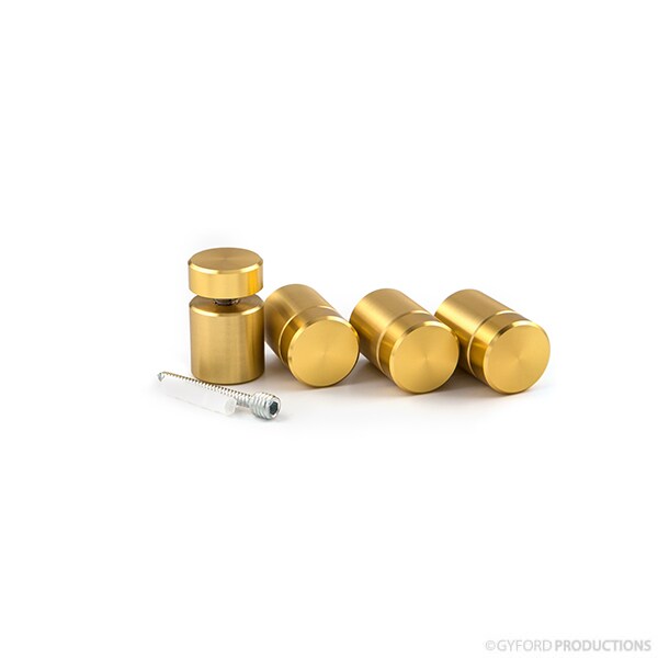 Gyford Décor Round Standoffs, Aluminum Brass Anodized - SOK-9-100BR