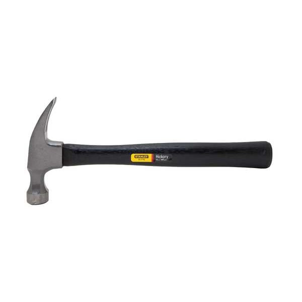 Stanley 16 oz. Straight Claw Hammer, Hickory Handle, Steel Head - 51-716