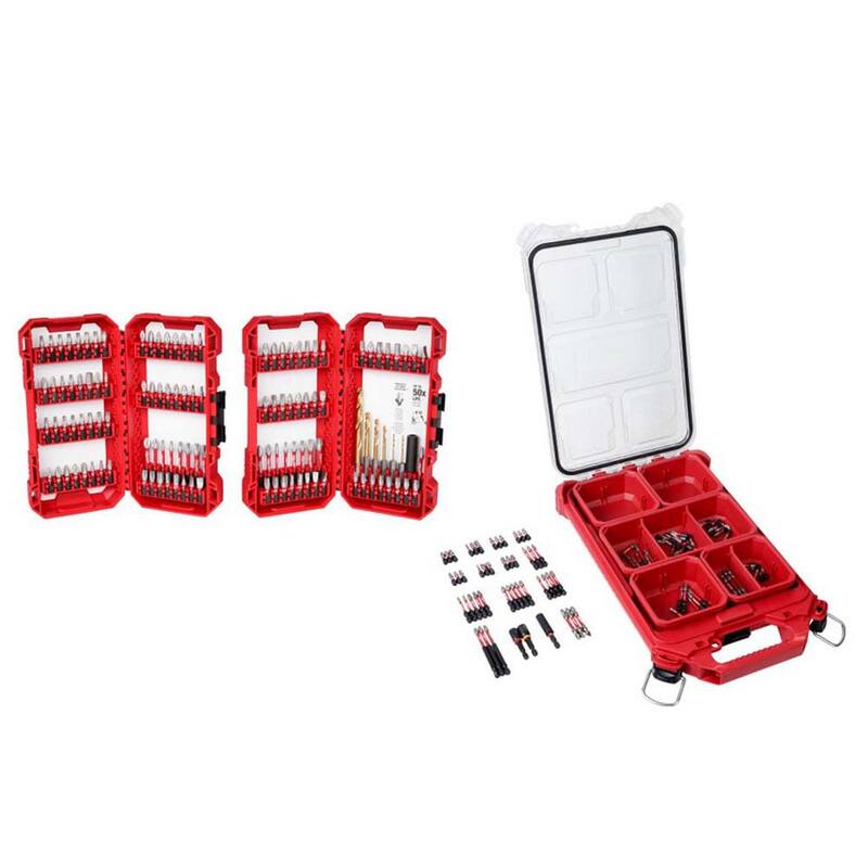Conjunto de puntas de destornillador de acero de aleación Milwaukee Shockwave Impact Duty con estuche Packout (220 piezas) - 48-32-5155-48-32-4082