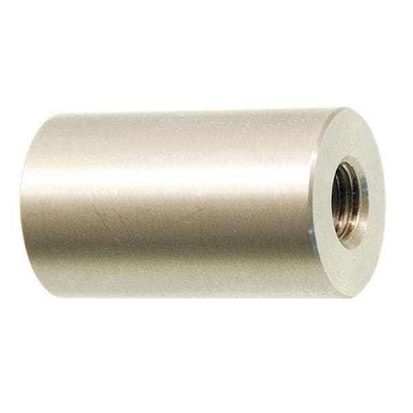 Zoro Select Round Standoffs, 1/4"-20 Thrd Sz, 1 in Bd L, 18-8 Stainless Steel Brushed, 1/2 in OD, 2 PK - ZA0126-SS32D