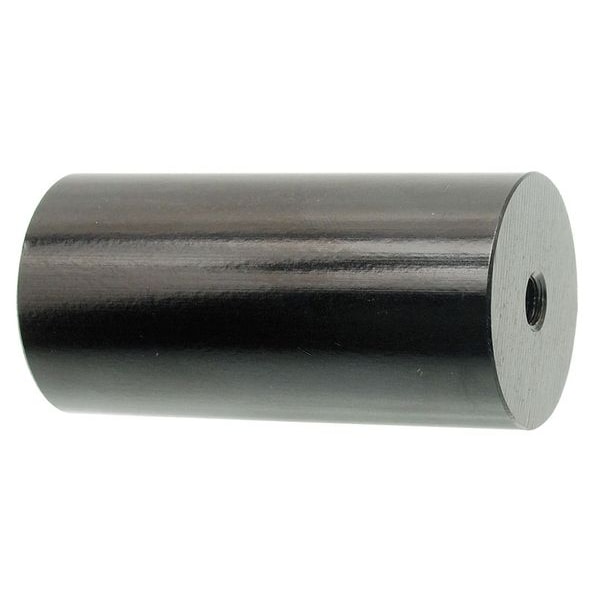 Zoro Select Round Standoffs, #10-24 Thrd Sz, 1-1/2 in Bd L, Aluminum Black Anodized, 3/8 in OD, 2 PK - ZA0110-ALBLK
