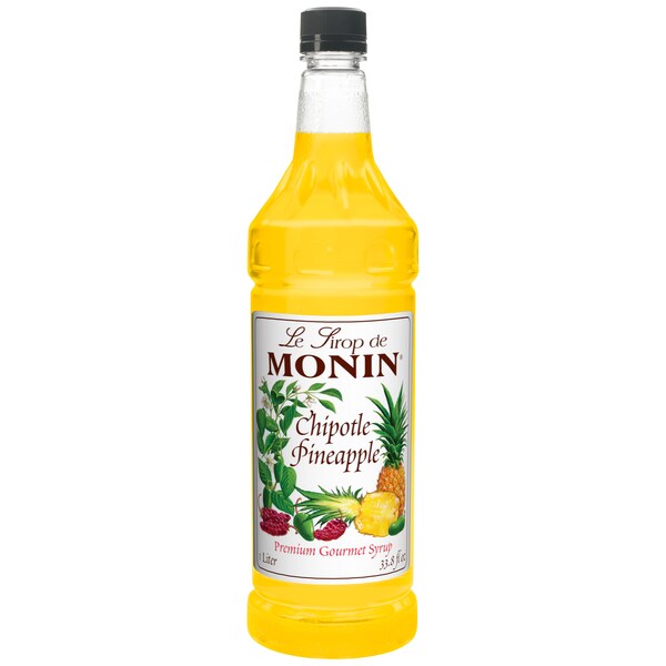 Monin Monin Chipotle Pineapple Syrup 1 Liter Bottle, PK4 - M-FR123F