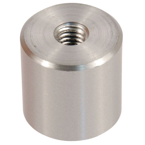 Zoro Select Round Standoffs, 1/4"-20 Thrd Sz, 1/2 in Bd L, Aluminum Black Anodized, 1/2 in OD, 2 PK - ZA0122-ALBLK
