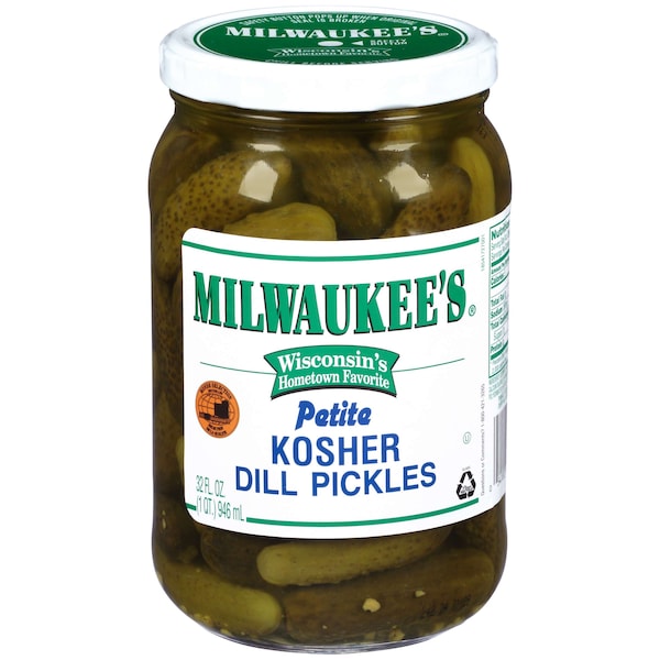 Milwaukees Milwaukee Kosher Petite Dill Pickle 32 Fl oz., PK12 - 5410017270