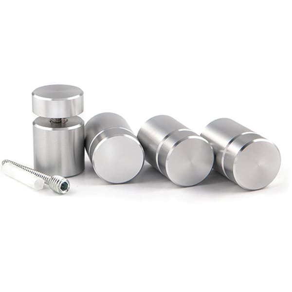 Protectionpro 1 in. Dia. x 1 in. Barrel Up to 0.5 in. Standoff System Set - Anodized Aluminum - PR1343471