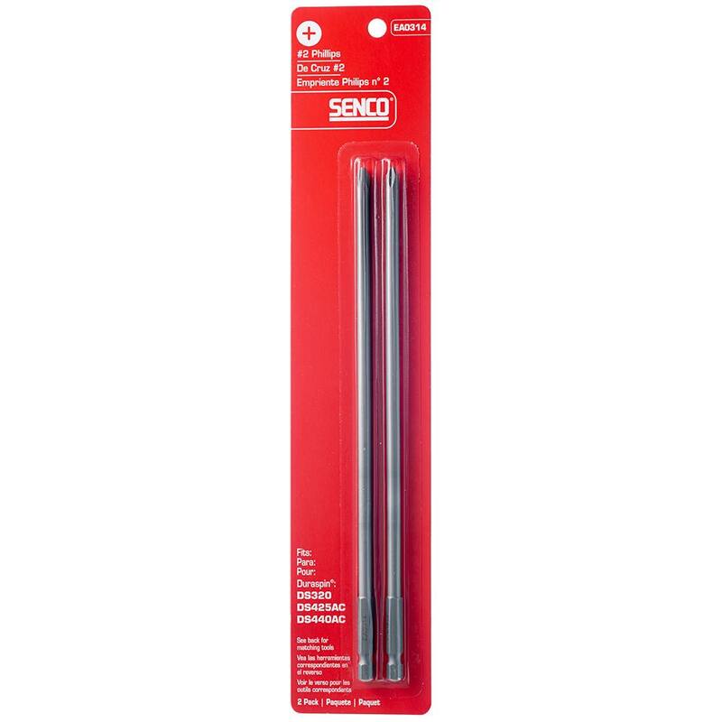 Senco DuraSpin 1/4 pulg. Broca Phillips de acero de carburo (2 piezas) - EA0314
