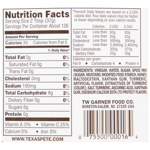 Texas Pete Texas Pete Honey Mustard Sauce 1 gal. Jugs, PK4 - 1.00016