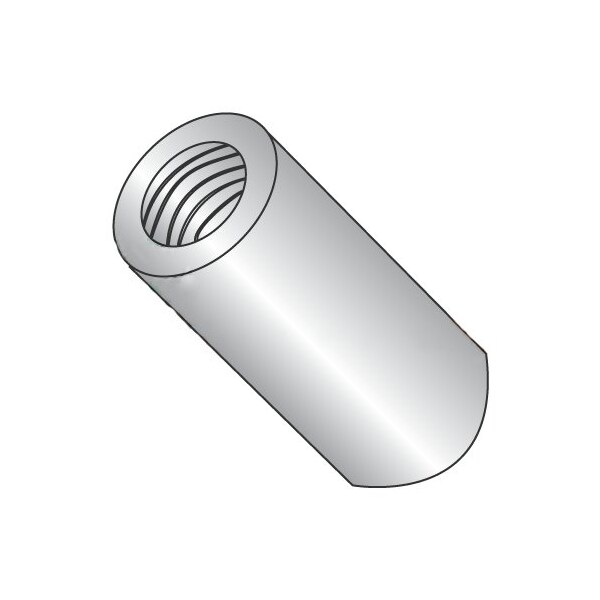 Newport Fasteners Round Standoffs, #8-32 Thrd Sz, 5/8 in Bd L, Aluminum Plain, 1/4 in OD, 1000 PK - 519251