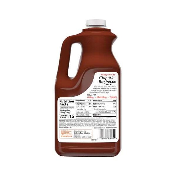 Knorr Knorr Ready To Use Chipotle Barbecue Sauce .5 gal. Jug, PK4 - 4800191665