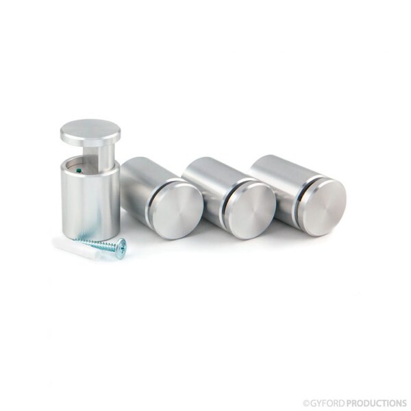 Gyford Décor Round Standoffs, Aluminum Clear Anodized - SOK-PEG3
