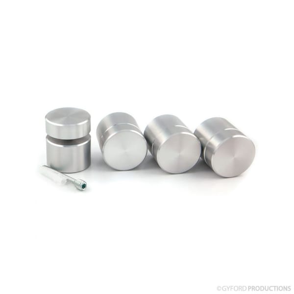 Gyford Décor Round Standoffs, Aluminum Clear Anodized - SOK-10-151