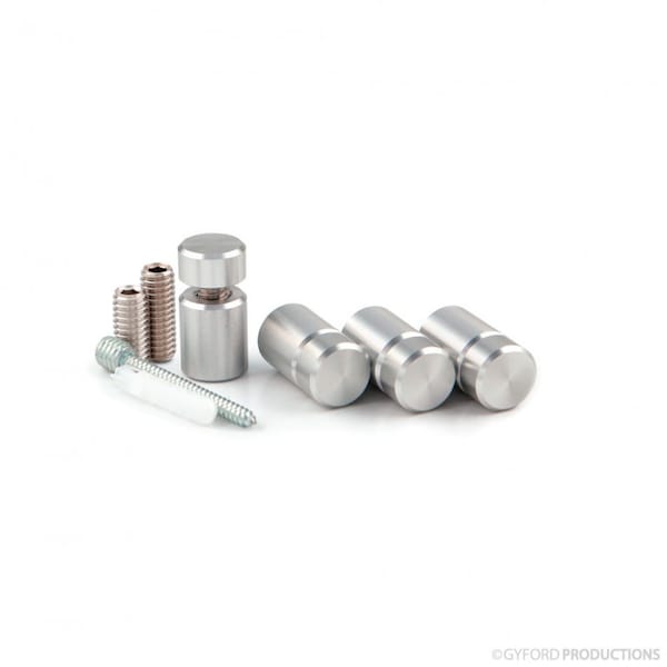 Gyford Décor Round Standoffs, Aluminum Clear Anodized - SOK-8-750