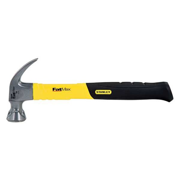 Stanley 16 oz. Fatmax Curved Claw Hammer, Smooth Face, 13 1/2 in L Graphite Handle, Steel Head - 51-505