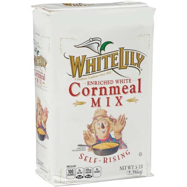 White Lily Self Rising Cornmeal 5lbs, PK8 - 3250002388