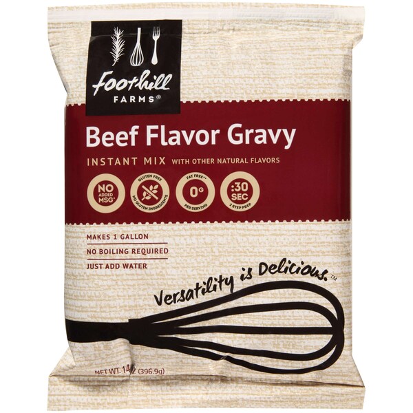 Foothill Farms Foothill Farms Instant Beef Flavor Gravy Mix 14 oz. Bag, PK8 - 075T-T0700