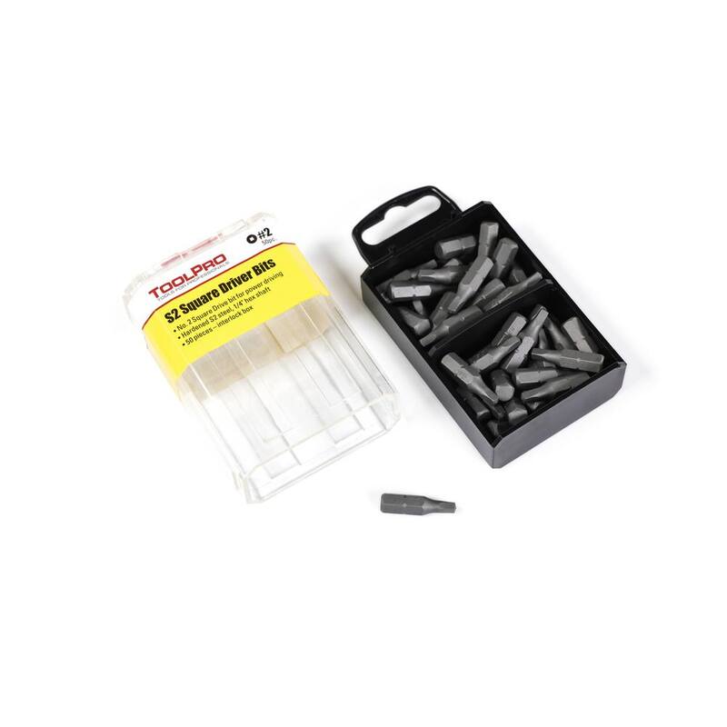 ToolPro 2 Puntas cuadradas de acero de aleación en caja de almacenamiento entrelazada (50 piezas) - TP60650