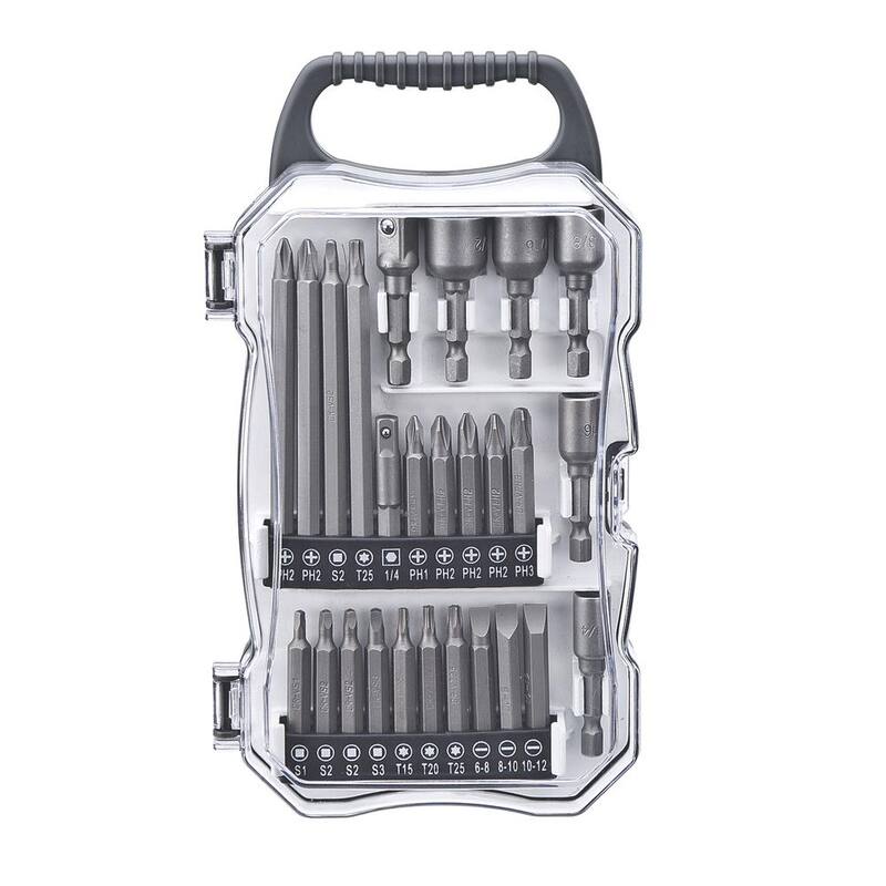 Set de accesorios para taladro de impacto universal GENESIS con estuche resistente (26 piezas) - GAIDB26