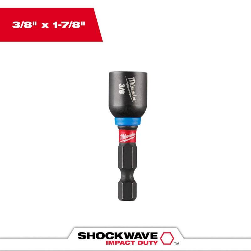 Milwaukee SHOCKWAVE Impact Duty 3/8 in. x 1-7/8 in. Alloy Steel Magnetic Nut Driver (1-Pack) - 49-66-4505

Milwaukee SHOCKWAVE Impact Duty 3/8 in. x 1-7/8 in. Driver magnético de tuercas de acero de aleación (paquete de 1) - 49-66-4505