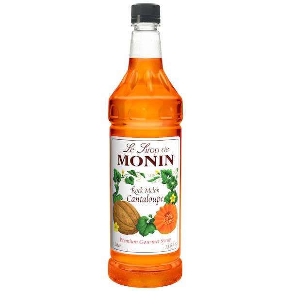 Monin Monin Rock Melon Cantaloupe Syrup 1 Liter Bottle, PK4 - M-FR132F
