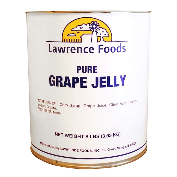 Lawrence Foods Lawrence Foods Pure Grape Jelly No 10 Can, PK6 - 117606