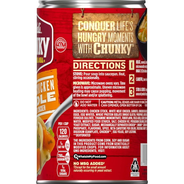 Campbells Campbell's Chunky Classic Chicken Noodle Easy Open Soup 18.6 oz., PK12 - 000003885