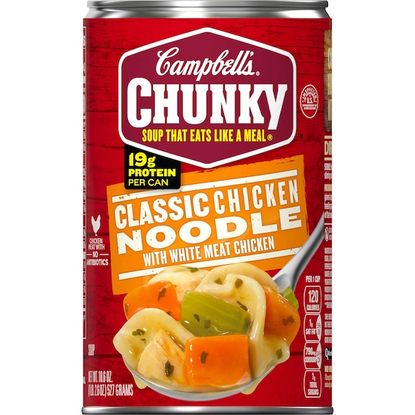 Campbells Campbell's Chunky Classic Chicken Noodle Easy Open Soup 18.6 oz., PK12 - 000003885