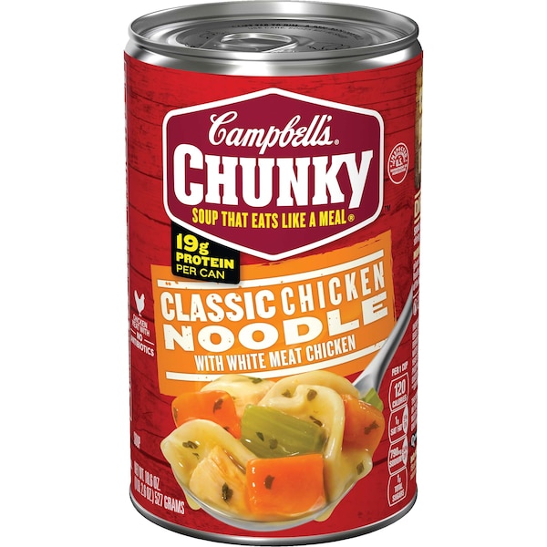 Campbells Campbell's Chunky Classic Chicken Noodle Easy Open Soup 18.6 oz., PK12 - 000003885