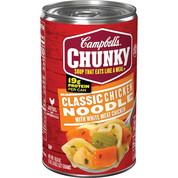Campbells Campbell's Chunky Classic Chicken Noodle Easy Open Soup 18.6 oz., PK12 - 000003885