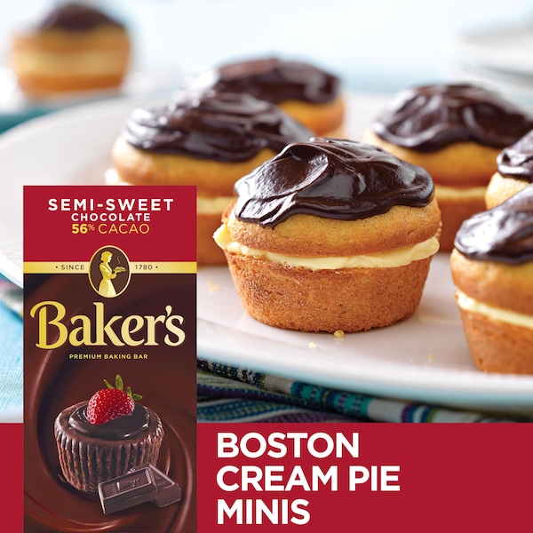 Bakers Baker Chocolate Semi Sweet 4 oz., PK12 - 10043000054021
