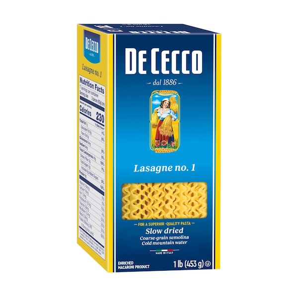 De Cecco De Cecco No. 1 Lasagna 1lbs Box, PK12 - VSS4001