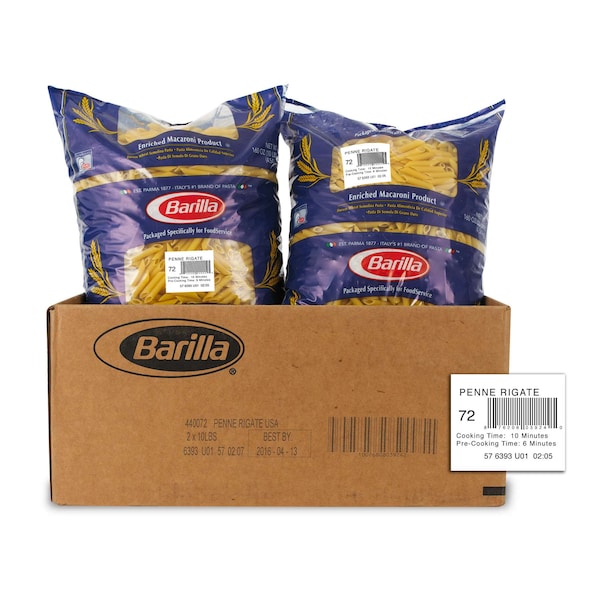 Barilla Barilla Penne Rigate Kosher Non-GMO 160 oz. Bags, PK2 - 1000440072