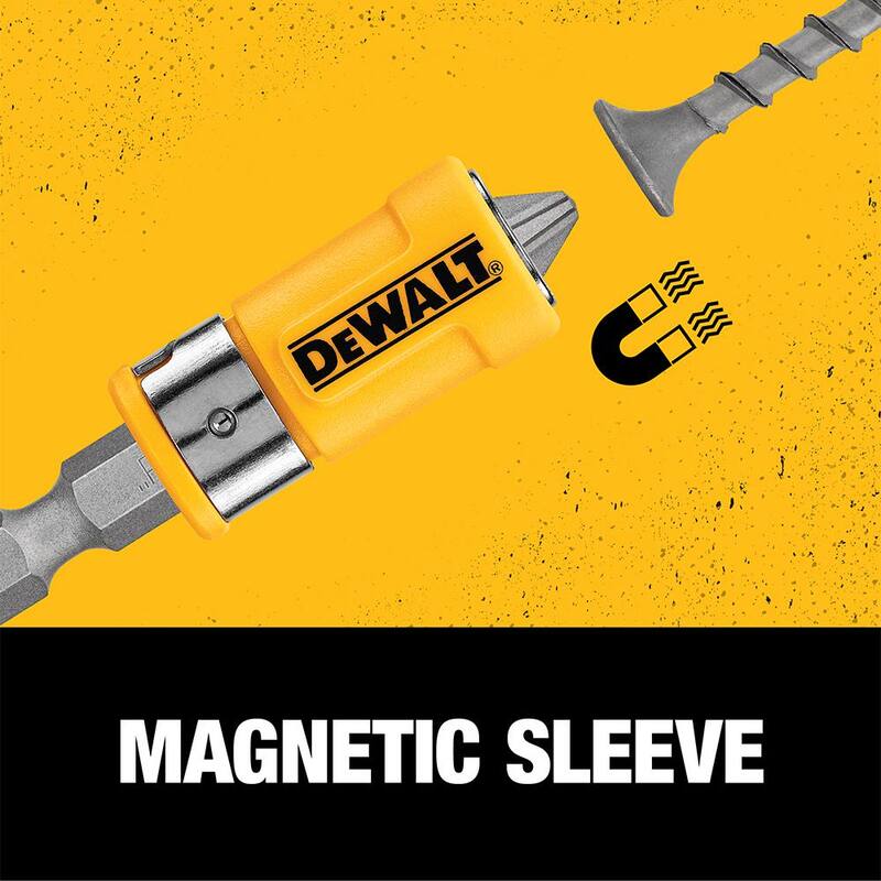 Set de puntas de acero al carbono DEWALT Maxfit de 1 pulgada (19 piezas) con porta puntas - DWABYTMF-19.