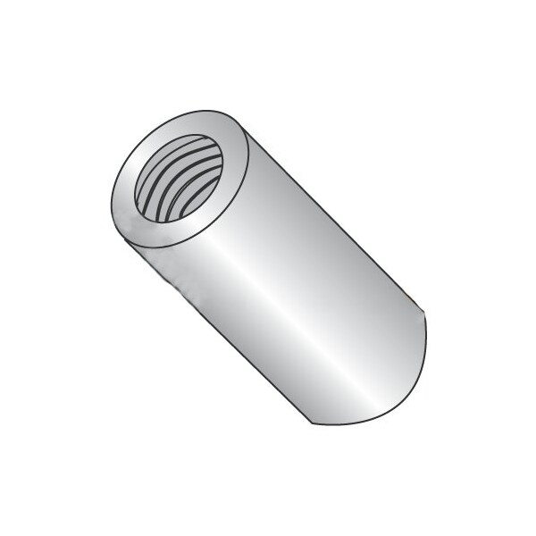 Newport Fasteners Round Standoffs, #6-32 Thrd Sz, 1/2 in Bd L, 18-8 Stainless Steel Plain, 1/4 in OD, 500 PK - 426716