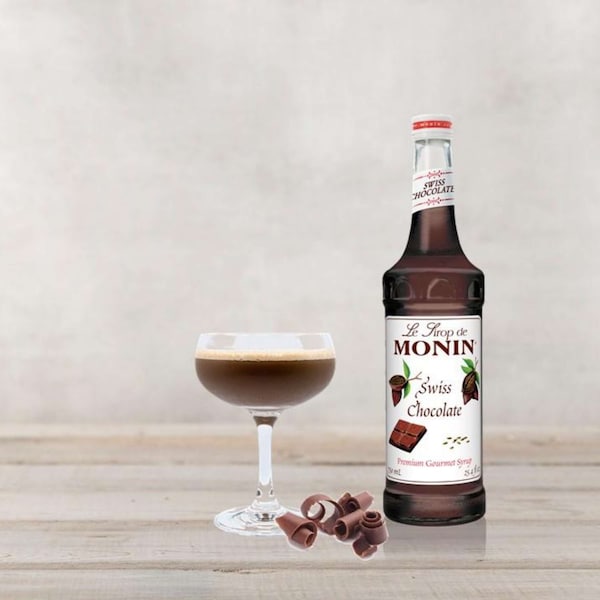Monin Monin Swiss Chocolate Syrup 1 Liter Bottle, PK4 - M-FR043F