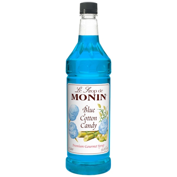 Monin Monin Blue Cotton Candy Syrup 1 Liter Bottle, PK4 - M-FR092F