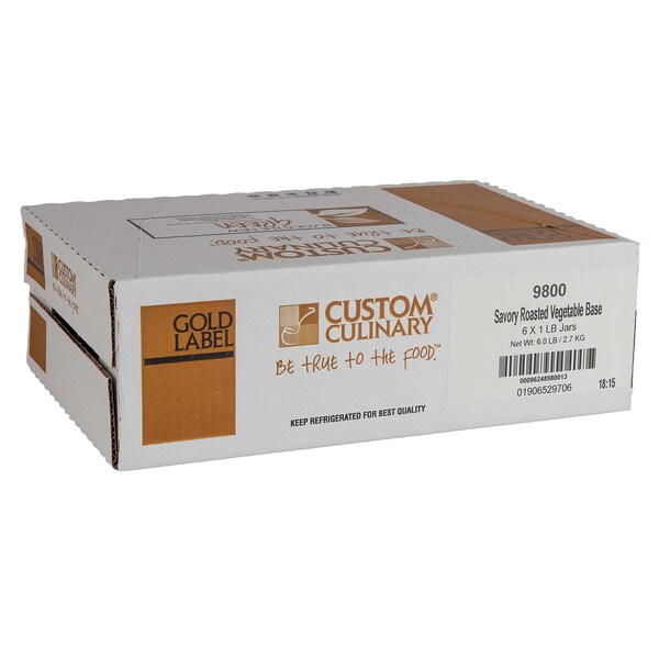 Gold Label Added Savory Roasted Vegan Vegetable Base Paste 1lbs Tub, PK6 - 98001EGLD