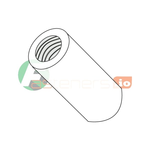 Newport Fasteners Round Standoffs, #6-32 Thrd Sz, 5/8 in Bd L, Nylon Plain, 1/4 in OD, 1000 PK - 141006RFN
