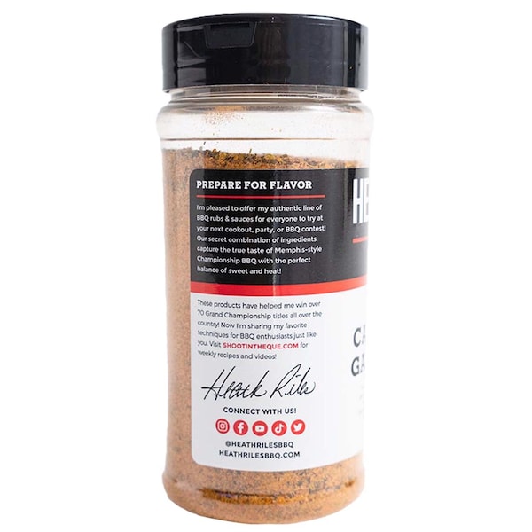 Heath Riles Bbq Heath Riles BBQ Cajun Creole Garlic Butter BBQ Rub 11.5 oz - HRB0088
