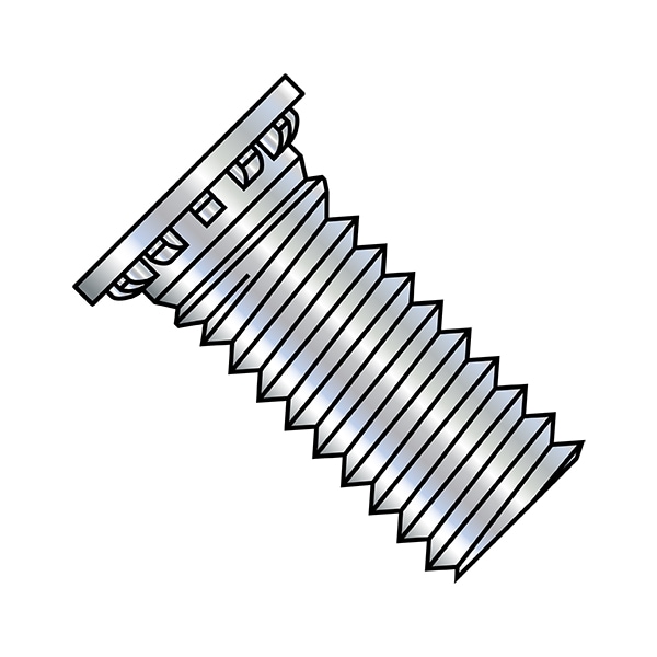 Zoro Select Round Standoffs, #2-56 Thrd Sz, 1/2 in Bd L, Steel Zinc Plated, 10000 PK - 0208SCN