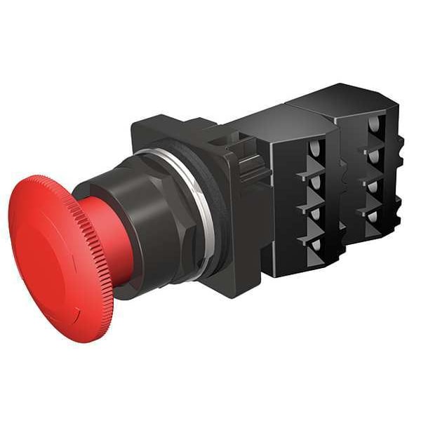 Botón pulsador Siemens no iluminado, 30 mm, 2NC, rojo - 52BR8W2G