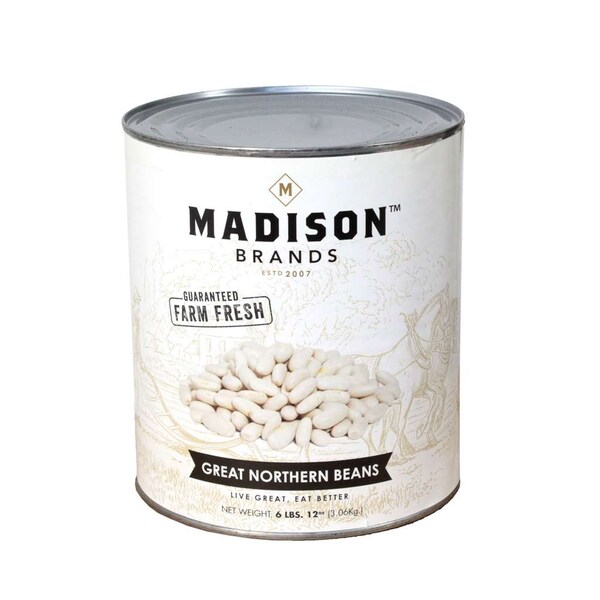 Commodity Canned Fruit & Vegetables Commodity Fancy Great Northern Beans No 10 Can, PK6 - 487004