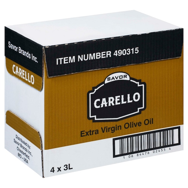 Savor Imports-Carello Savor Imports Extra Virgin Olive Oil 3 Liters, PK4 - 490315