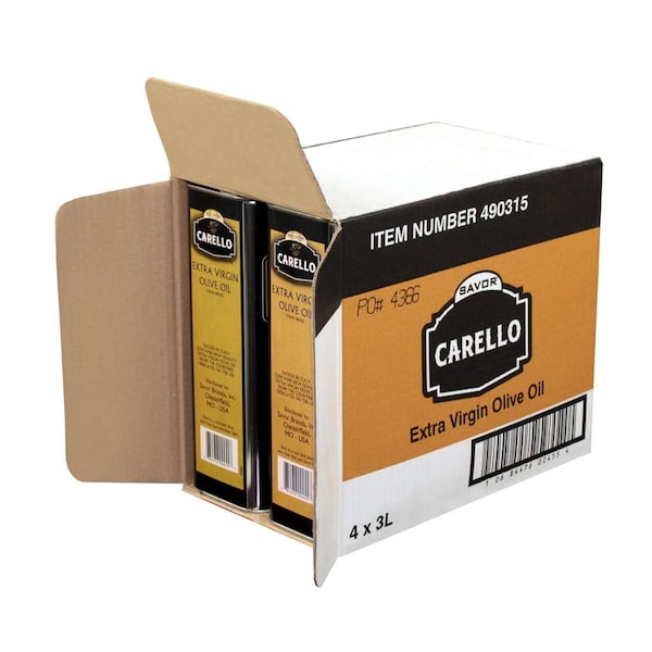 Savor Imports-Carello Savor Imports Extra Virgin Olive Oil 3 Liters, PK4 - 490315