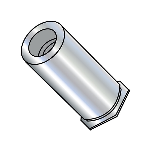 Zoro Select Round Standoffs, #4-40 Thrd Sz, 5/8 in Bd L, Steel Zinc Plated, 1000 PK - 0410SCBSO