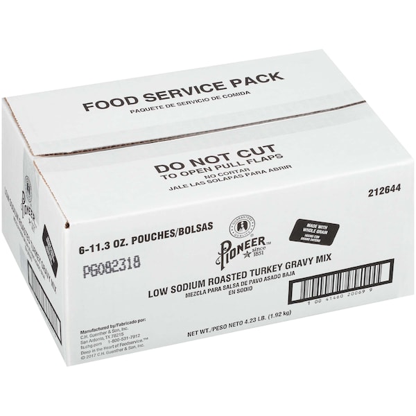 Pioneer Pioneer Low Sodium Roasted Turkey Gravy Mix 11.3 oz., PK6 - 212644