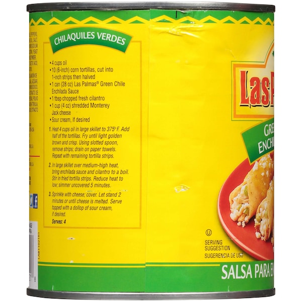 Las Palmas Green Chile Enchilada Sauce, PK12 - 11021