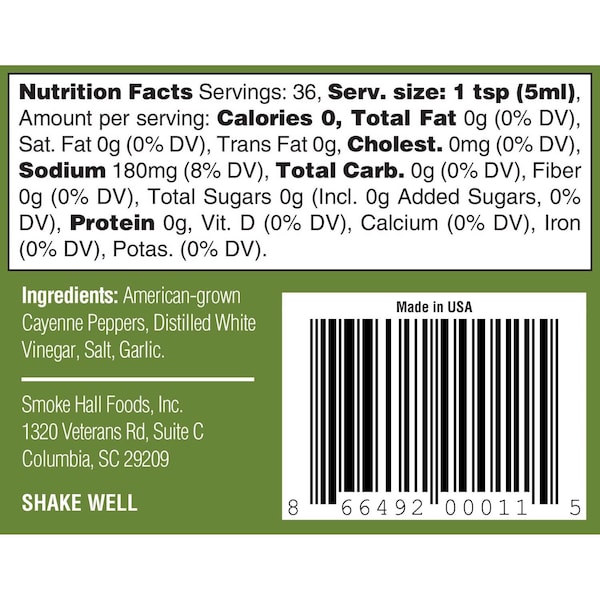 The Generals Hot Sauce The General's Hot Sauce Grunt Green Sauce 6 oz - 0311-002