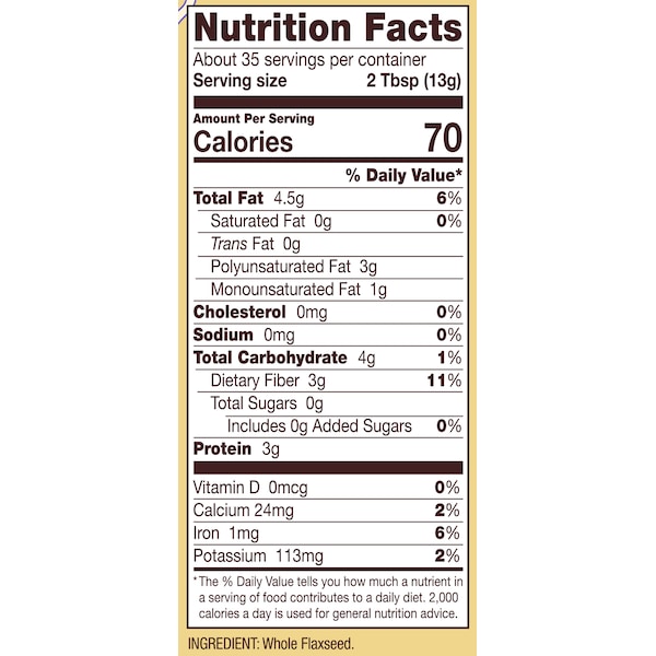 Bobs Red Mill Natural Foods Bob's Red Mill Gluten Free Brown Flaxseed Meal 16 oz. Bag, PK4 - 1235S164