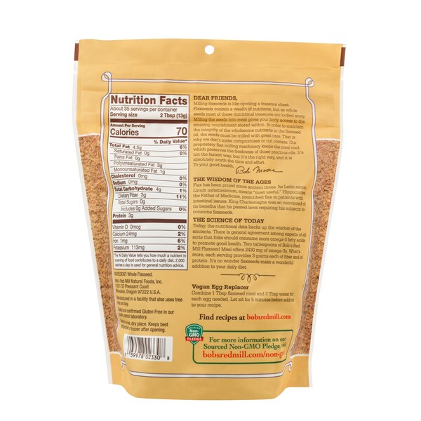 Bobs Red Mill Natural Foods Bob's Red Mill Gluten Free Brown Flaxseed Meal 16 oz. Bag, PK4 - 1235S164