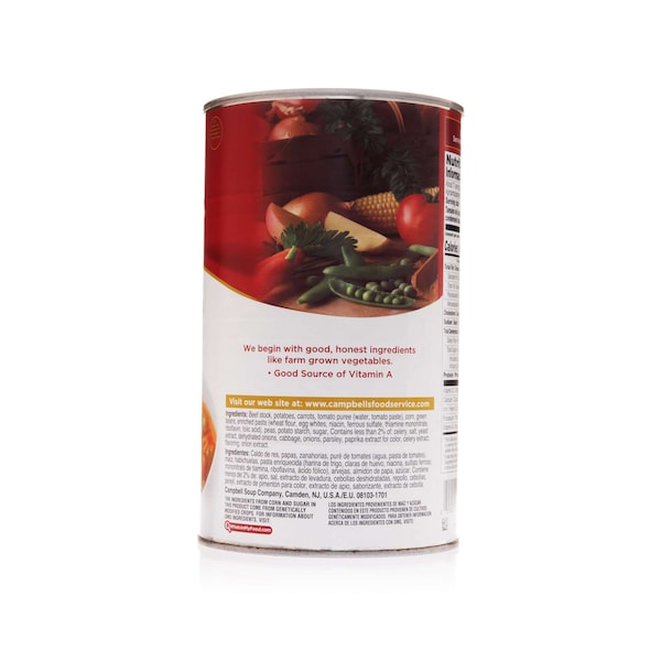 Campbells Campbell's Condensed Soup Red & White Vegetable Soup 50 oz. Can, PK12 - 000001026